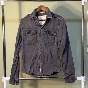 Y2K Abercrombie & Fitch Navy Utility Shirt